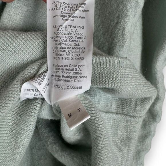 Madewell Polo Sweater Womens Size XL Mint Green 100% Merino Wool Academia Preppy - Picture 13 of 13